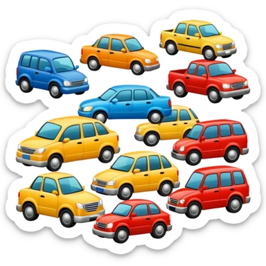 traffic, multiple vehicles sticker