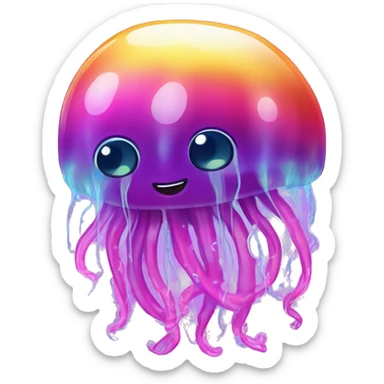 Lisa frank jellyfish sticker