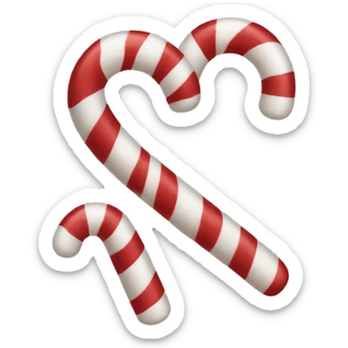 Candy cane sticker