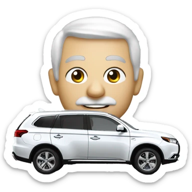 I want an emoji for a white mitsubishi outlander phev 2023 sticker