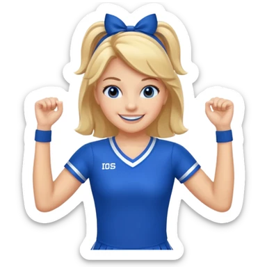 Cheerleaders blue sticker