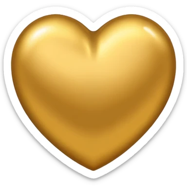 coração dourado sticker
