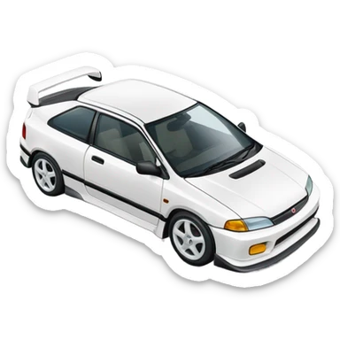 Honda-Civic-EK9, white sticker