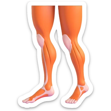 human leg showing calf muscle sticker