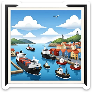 Sea Port import sticker