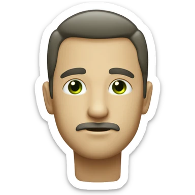 Hombre con Ojos verdes pelo rubio oscuro piel blanca sticker