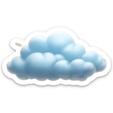 clouds with rays coming out of it  sticker
