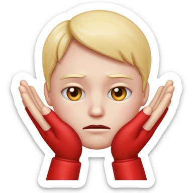 hands caressing super looking sad emojis face sticker