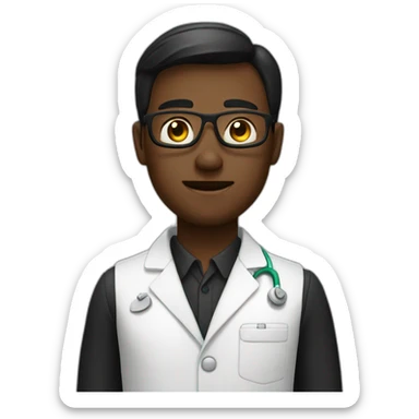 pharmacien noir sticker