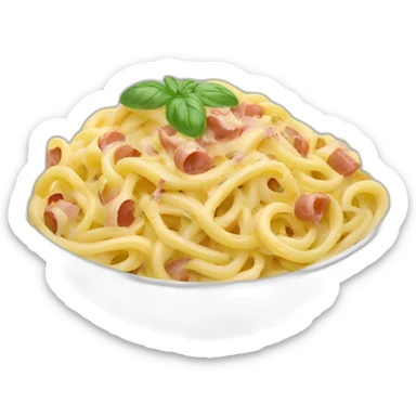 bowl of carbonara pasta  sticker