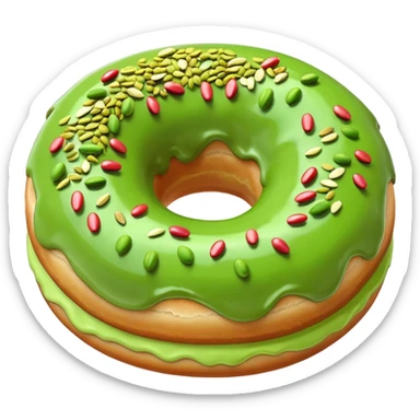 donuts green pistachios topping sticker