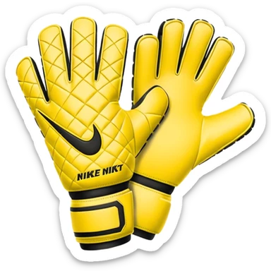 Des gants de gardien de but de foot nike jaune sticker