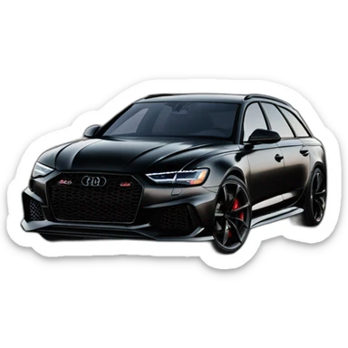 audi rs6 full black sticker