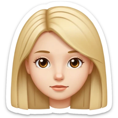 Una chica con pelo lacio sticker