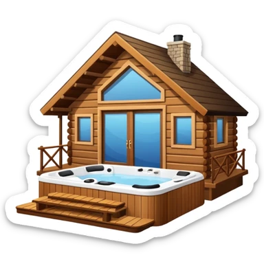 Luxury cabin with jacuzzi sticker