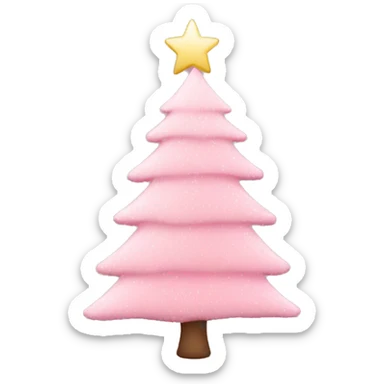 light pink christmas tree sticker