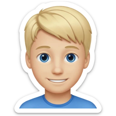 Teenage boy, blond, blue eyes sticker