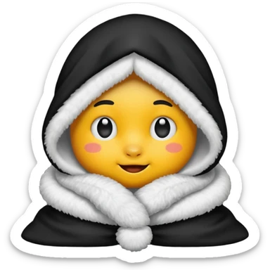 Berwarna putih berbulu dan lucu sticker