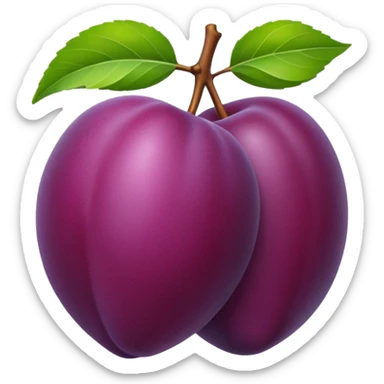 plum fruit sticker