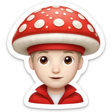 mushroom capped man
 sticker