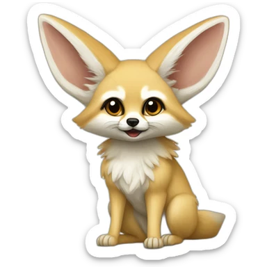 Fennec avec un drapeau algérien  sticker