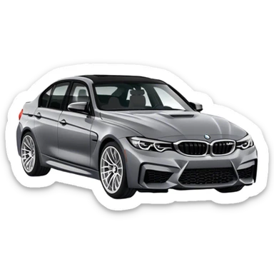 bmw m340i nardo grey white wheels sticker