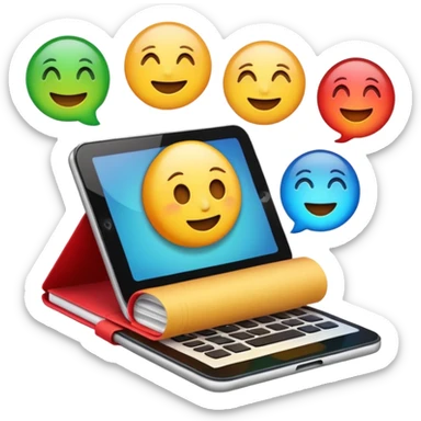 gererame un smojis leyendo sticker