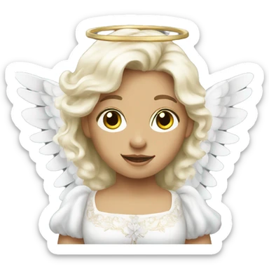 white Victorian Angel sticker