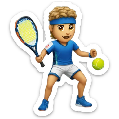 Padel player sticker