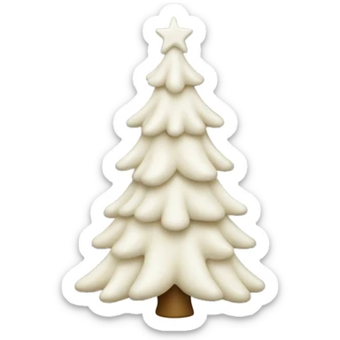 ivory christmas tree sticker