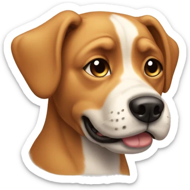 dog with sagging cheeks sticker