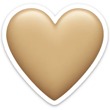 beige heart sticker