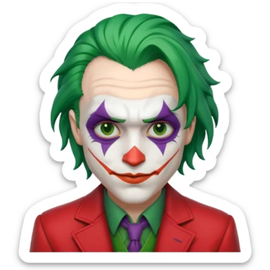 Joker Villain, red jocket sticker