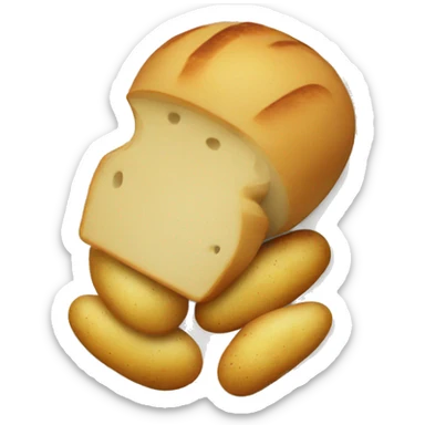 a plate with potatoes and bread sticker