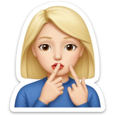 add-a-finger-in-front-of-the-pursed-lips-to-clearly-show-the-shushing-gesture sticker