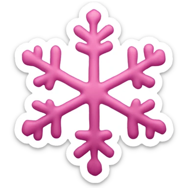 Pink snowflake sticker