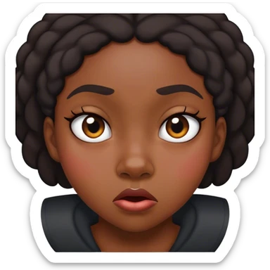 Irritated black girl sticker