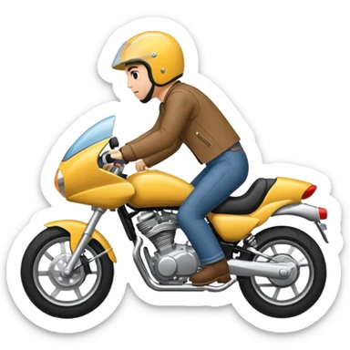 Moto qui fait une roue arrière  sticker