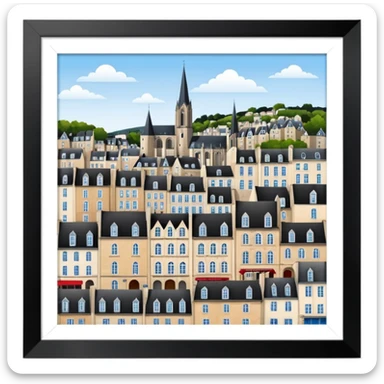 quimper brittany realistic sticker