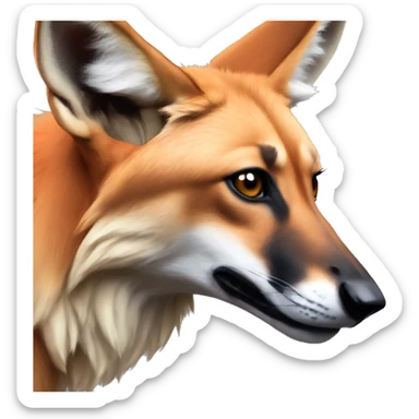 Maned wolf sticker