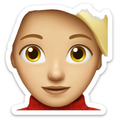 Blonde girl with red sweater sticker
