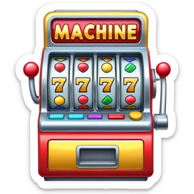 Cartoon like slot machine sticker