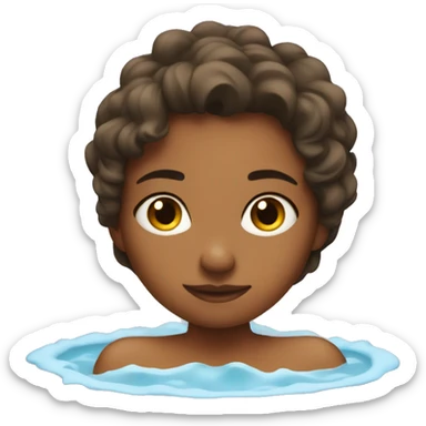 girl in hot tub sticker