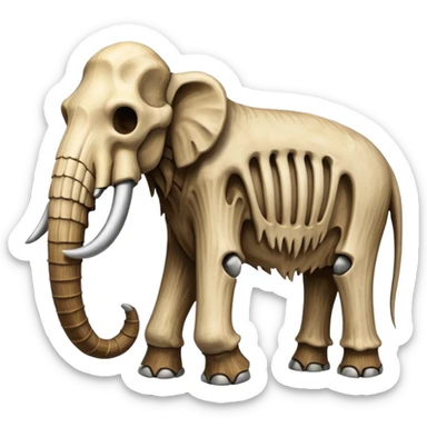skeleton of a mammoth sticker