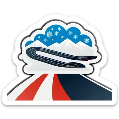 Kreis Racetrack with snow in winter sticker