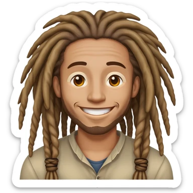 Man with dreadlocks  sticker