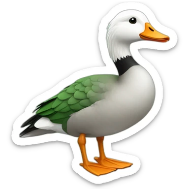 Wilde goose wearing sportswear green sticker