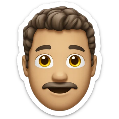 personne brun cheveux court homme sticker