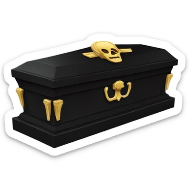 Black coffin  sticker