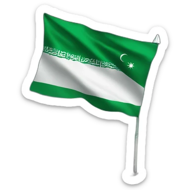 the Saudi flag on the moon sticker